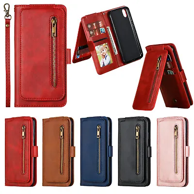 For Huawei Y5 Y6 Y7 Pro Y9Prime 2019 Leather Zipper Card Slots Wallet Case Cover • $21.83