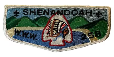 Shenandoah Lodge 258 Virginia Headwaters Council VA S6 Flap White Bdr (Z1341) • $8.95