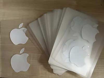 Set Of 10 APPLE Logo Decals Original IPhone IPad MacBook White Sticker • £10