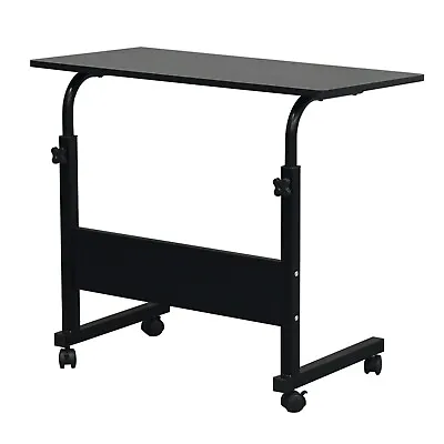 Adjustable Mobile Laptop Stand Desk Rolling Cart Sofa Side End Table With Wheels • $41.49