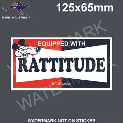 Rat Rod Sticker Rattitude Funny Hot Rod Racing  For Toolbox Man Cave • $5.99