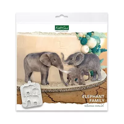 Katy Sue Elephant Family Silicone Mould Sugarcraft Cake Making • £15