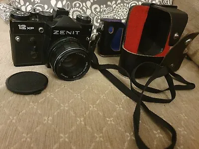 Vintage Soviet Era Zenit 12XP SLR Camera With 44m-4 Helios 58mm 1:2 Lens + Case • £38