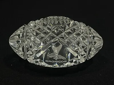 Waterford Crystal Broncos Football Paperweight Light Chip • $59