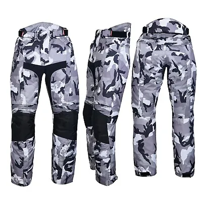 Men's Motorbike Motorcycle Waterproof Cordura Textile Trousers Pants Armours • £37.99