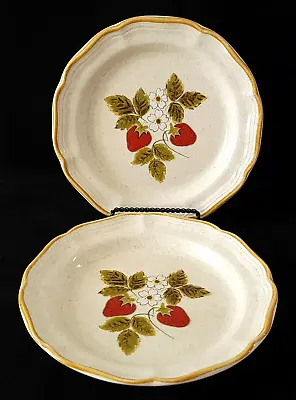 VTG Mikasa Strawberry Festival 8  Salad Dessert Side Plate EB801 Set Of 2 EUC • $9.99