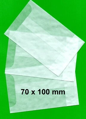 £5.99 • Buy 100 ECO FRIENDLY Glassine Bags: 100x70mm Plus Flap - Seeds, Stamps, Confetti.