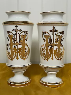 Exceptional Vieux Paris Religious Porcelain Vases • $225