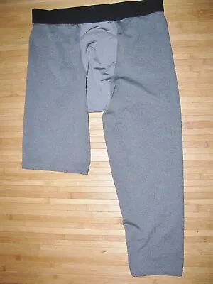 BASE LAYER 3/4 TIGHTS And One Leg SHORTS Length Size LARGE Poly Spandex GRAY • $14.99