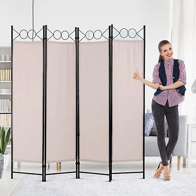 Room Divider 4 Panel Folding Privacy Screen Freestanding Partition Home Office • $49.58