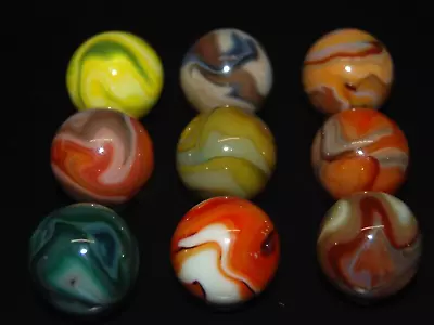 Nine Jabo Classic Marbles Large 15/16   Keepers A-9 • $19.95