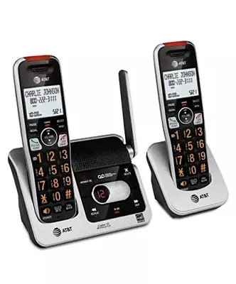 AT&T BL102-2 DECT 6.0 2-Handset Cordless Phone W/Answering System/ Call Blocker • $31.45