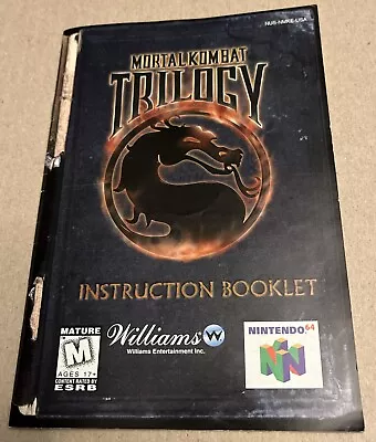 Mortal Kombat Trilogy  - Nintendo 64 - Instruction Manual Only - N64 Authentic • $18.88