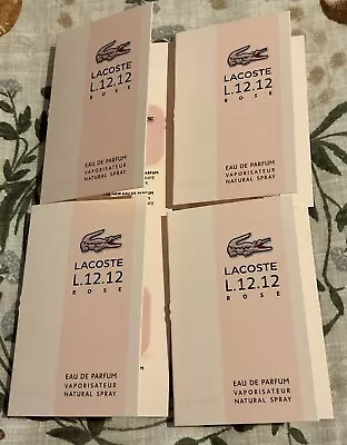 Lacoste L.12.12 Rose EDP Spray 4X 1.2ml  Samples New  • £7.29