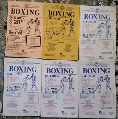 Lot Of 6 Golden Gloves Boxing Posters Topeka Kansas Washburn University • $20