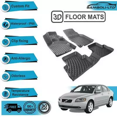 3D Molded Interior Car Floor Mat For Volvo S40 2004-2012 (Black) Anti-Allergic • $94.90