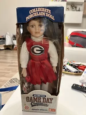 University Of Georiga UGA Bulldogs Cheerleader Collegiate Porcelain Doll Gameday • $49.99