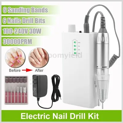 30000RPM Portable Nail Drill Rechargeable E File Machine Manicure Pedicure Art • $69.99