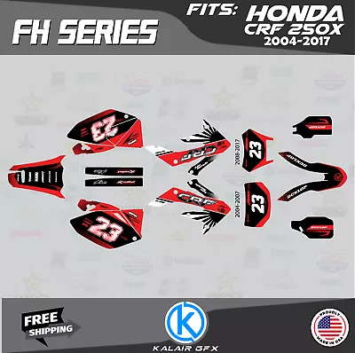 Graphics Kit For HONDA CRF250X (2004-2017) CRF 250X FH Series - Red • $137.99