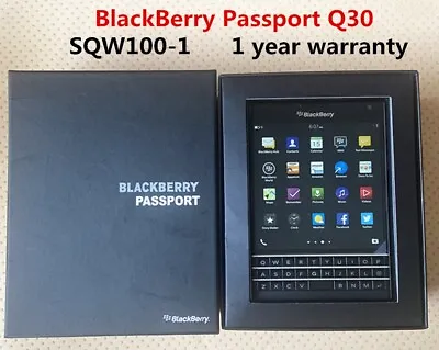 BlackBerry Passport Q30 (SQW100-1) 32GB+3GB Black Unlocked Smartphone New Sealed • $159.99