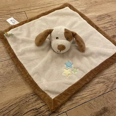 £13 • Buy Tesco With Love Puppy Dog Comforter Soft Baby Toy Cuddly Teddy Brown Cream Stars