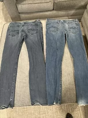 Seven For All Mankind 7 Jeans 34 X 32 Lot Of 2 Standard Skinny Used • $42