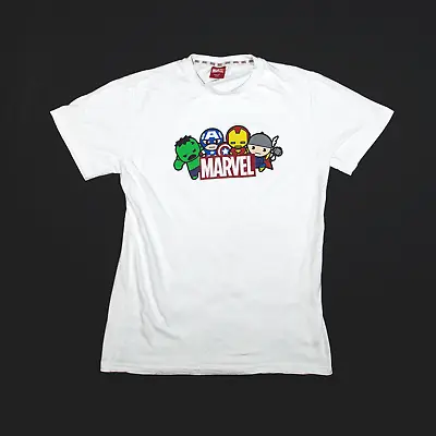 MARVEL Mens Avengers T-Shirt White Short Sleeve S • £7.99