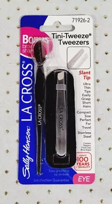 Sally Hansen La Cross TINI TWEEZE TWEEZERS + BROW GROOMER Slant Tip Ultra Thin • $53.18