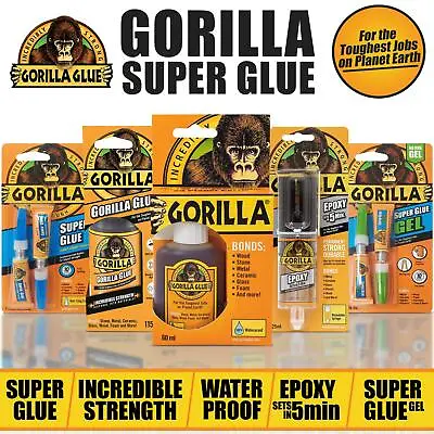 £8.99 • Buy Gorilla Glue Multi Purpose Super Glue And Gel Strong Adhesive Grip Bond 3g Epoxy