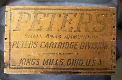 Vintage Peters Wooden Ammo Crate 12GA / 2 5/8 In • $175