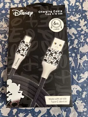 Disney Mickey Out Charging Cable Type C To USB 6 Ft Cable • $19.99