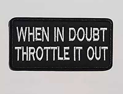 THROTTLE IT OUT Harley Davidson Biker Vest Patches Iron Sew On • $8.95
