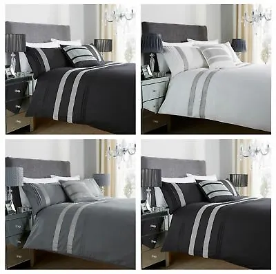 Diamante Glitz Duvet Cover Set Designer Quilt Cover Set With Pillowcases  • £19.99