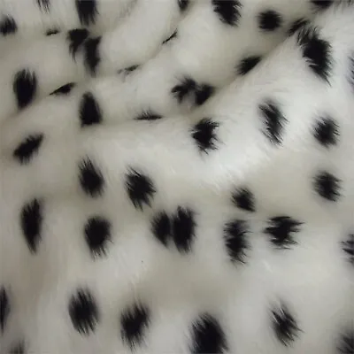 Jacquard Fur Fabric - Dalmatian - R2 Quality - Animal Print • £2.25