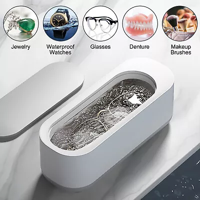 Ultrasonic Jewelry Cleaner Denture Glasses Watch Ring Bath Tank Cleaning Machine • $11.98