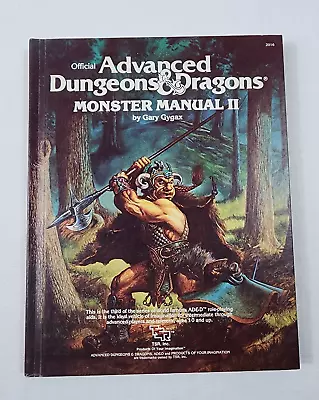 Advanced Dungeons And Dragons Monster Manual II 1983 TSR By Gary Gygax  • $199