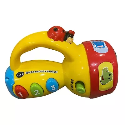 VTech Spin + Learn Color Yellow Flashlight 12 -36 Months  Colors + Numbers • $8