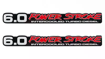 Ford Super Duty 6.0 Power Stroke Intercooled Turbo Diesel Aluminum Emblems Pair • $19.01