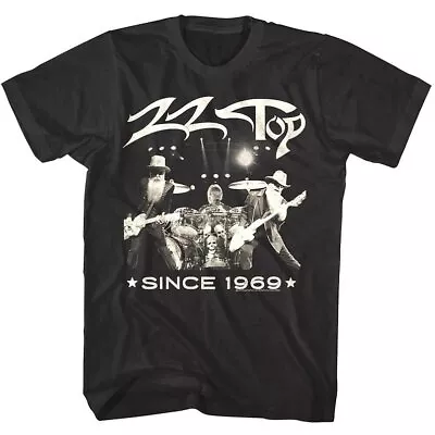ZZ TOP Band T-Shirt Live Since 1969 Concert Poster Graphic Tees ZZ Top Vintage • $46.03