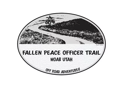 ATV UTV Rides Fallen Peace Officer Trail Moab Utah 5x3.5 Inch Sticker Decal • $5.99