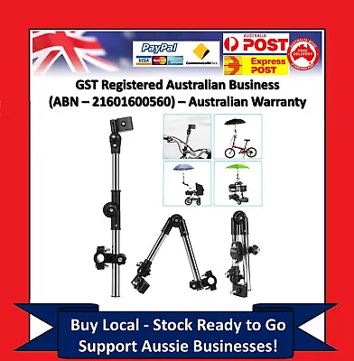 $22.95 • Buy Universal Golf Umbrella Holder Buggy Cart / Baby Pram / Wheelchair Bike CLICGEAR
