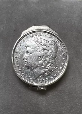 Morgan Silver Dollar Set In Sterling Money Clip E Pluribus Unum Anson Mark 1889 • $125