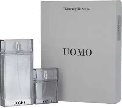 Ermenegildo Zegna UOMO For Men Cologne 2 Pcs Gift Set - 3.4 Oz & 1.0 Oz EDT • $248.95