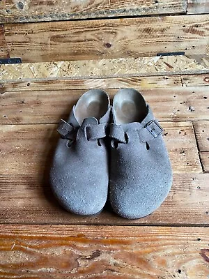 Birkenstock Boston Taupe Clogs Sz 42  US 9 Wide Fit • $60