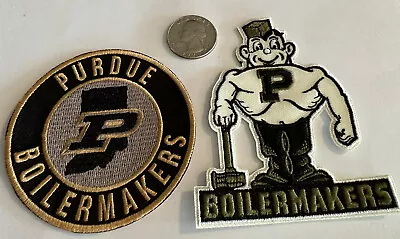 (2)-PU Purdue Boilermakers Vintage Embroidered Iron On Patches. 3.5”x 3”x 3”x 3” • $9.99