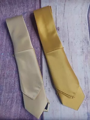 Narrow Necktie With Matching Pocket Square Lot Of 2 Tie • $10