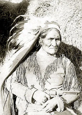 £3.99 • Buy Native American Apache Indian Portrait Geronimo B&W Photo Art Print Picture