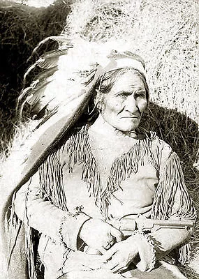 Native American Apache Indian Portrait Geronimo B&W Photo Art Print Picture • £4.50