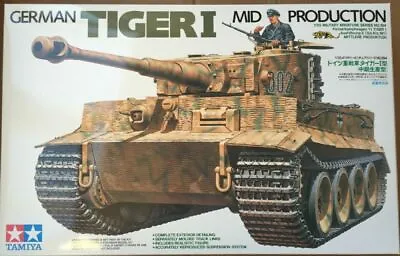 Tamiya 1/35 Scale WW2 German Tiger I Mid Production Tank • £31.57