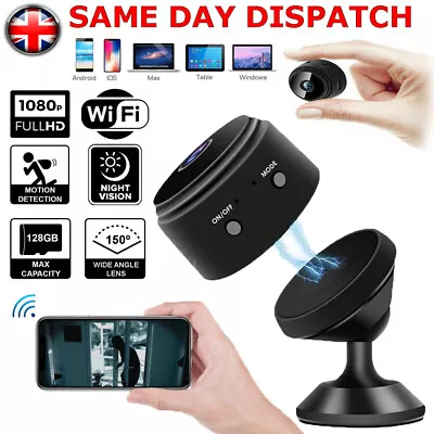 Mini Micro IP Camera 1080P HD Home Night Vision Motion Security Cam Play&Plug • £8.95